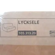 IKEA LYCKSELE 2-Seat Sleeper Sofa-Bed Cover Lillsele White/Black 105.313.29 New