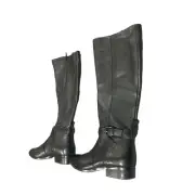 Naturalizer Womens Heeled Long Boots Size-6M Color-Black Leather