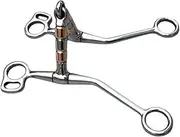 TENOL Stainless Steel Snaffle Bit Horse Tack Easy to Use Sturdy 13cm/5in Mouthpiece Equestrian Supplies Gag Bit for Horse Training