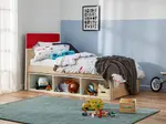 Bingo Bed Frame with Storage - Single / Red