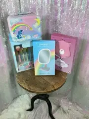 Impressions Care Bears Vintage Style Make Up Brushes & Mirrors 4 Piece Set NIB