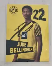 ENGLAND JUDE BELLINGHAM HAND SIGNED 4X6" PROMO CARD SOCCER DORTMUND REAL MADRID