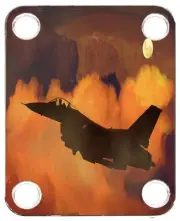 Neckplate fit Electric Guitar Color Graphic PJ Bass Strat Military Fighter Jet 3
