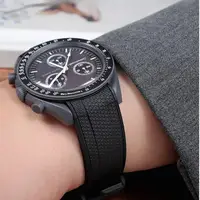 在飛比找蝦皮購物優惠-適用於歐米茄 S-Watch 聯名防水矽膠 20 毫米錶帶男