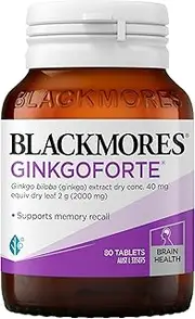 [Blackmores] Ginkgoforte | Supports Memory & Cognitive Function| Maintains Healthy Blood Circulation | 80 Tablets