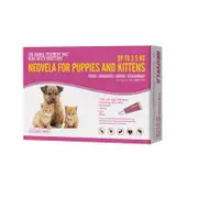 Neovela Flea And Worming for Puppies & Kittens (Selamectin) - Up to 2.5kg (4 Pack) | For Dogs/Cats