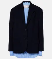 [Acne Studios] Acne Studios Single-breasted blazer UK 12 blue