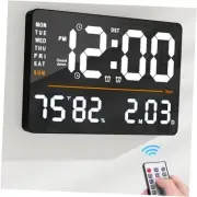 16" LED Digital Wall Clock with Large Display,Alarm Clock with Digital Orange