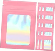 CHILDWEET 100Pcs Self Sealing Present Packaging Bags Reusable Foil Pouches for Jewelry Earrings and Items Dust