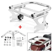 Detachable Two-up Tour Pack Mount Rack For Harley 97-08 w/Docking Hardware kit