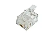 Cabac 0666RST-X Modular Plug RJ12 6P6C Round Stranded UTP ACA approved 10PK