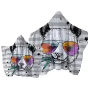 Retro Cool and Funny Panda Towel with Hood