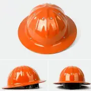 Aluminum Alloy Safety Helmet Wide Brim Hard Hat Lightweight High Strength For Construction Railway Metallurgy Mine Work Cap Orange