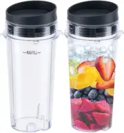 Replacement16Oz Blender Cup for Ninja,Single Serve Blender Cup with Lids Set for