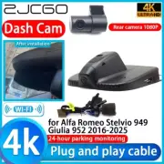 4K UHD Wifi DVR Dash Cam Camera for Alfa Romeo Stelvio 949 Giulia 952 2016-2025