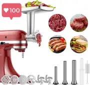 Meat Grinder Attachment for KitchenAid Stand Mixer – 3 Sausage Stuffer