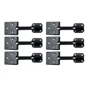 Black Door Hasp Door Lock Latch Wrought Iron Wire 3" Pack of 6 Renovators Supply