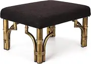 BIANCHINI Small Ottoman Black Foot Stool Modern Footstools and Ottomans Small Footstool Living Room Couch Ottoman Footrest, Black