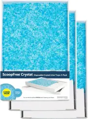 Scoopfree® Crystal Cat Litter Tray Refills (3-Pack), Compatible with Scoopfree C