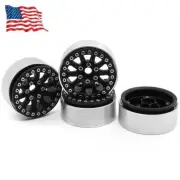 4pcs 1.9" Aluminum Beadlock Wheel Rims for TRX4 SCX10 RC 4WD D90 1/10 RC Carwler