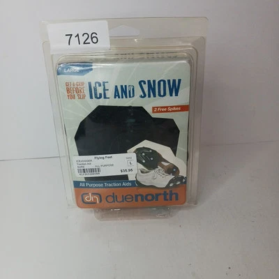Due North All Purpose Ice & Snow Traction Aid Shoe Covers Size Large L New