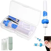 Earsavvy Ear Wax Removal Tool, Ear Vacuum Wax Remover, Cordless Electric Suction Cleaner for Earwax, Gentle Powerful Vacuum with 2 Soft Silicone Heads & Ear-digging spoon set (1 Set)