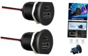 RV USB Outlet All-Aluminum Type A + Type C Ports 12V/24V USB Charger,