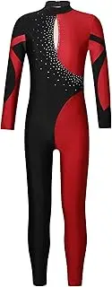 [Riismen] Kids Girls Full Body Gymnastics Leotard Sparkle One Piece Ballet Dance Unitard Jumpsuit Dancewear