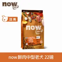 在飛比找PChome24h購物優惠-now 老犬/減重犬 鮮肉配方22磅 狗狗無穀天然糧