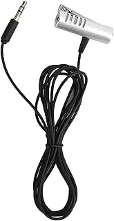XUMIUZIY Universal Lavalier Microphone, Professional Lavalier Lapel Microphone, Business Meeting Mini Collar Clamp/Holder Video Conferencing Recording with 3.5mm Cable (Silver)