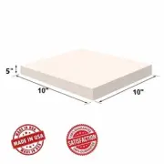 Upholstery Visco Memory Foam Square Sheet - 3.5 lb High Density 5"x10"x10"