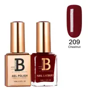 Billionaire Gel Polish UV LED & Nail Lacquer Duo 209 Chestnut 15ml