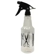 CLEAN - Spray Bottle Clear Black Barber DSN 26cm