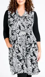TS TAKING SHAPE plus size XXS / 12 Athena Drape Tunic stretch top NWT rrp$120!