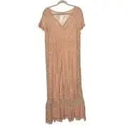 Torrid NWT Blush Lace Maxi Dress Women’s Size 2X Pink Peach Spring Wedding
