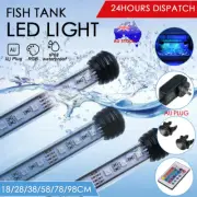 18/78/98CM Aquarium Light Fish Tank LED Bar Lamp Pool Submersible Waterproof RGB