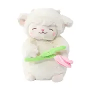White Little Sheep Plush Doll Toy Cute Soft Toy Pillow Home Office Desktop Decor Gifts For Girls