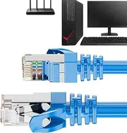 Cat 6 Patch Cable,10ft Heavy Duty Network Cords - 10Gbps Internet Wire Cables Shielded LAN Cord for Computers, Modems, Routers