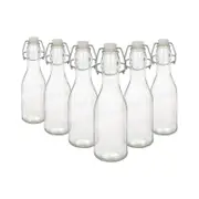 Argon Tableware Glass Bottles with Swing Top - 250ml - Pack of 6