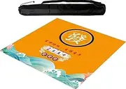Square Mahjong Mat with Black Carrying Bag, Soft and Non Slip Mahjong Paigow Table Mat, Table Mat for Mahjong Paigow Poker Card Games,Orange (100 cm/39.37 in)