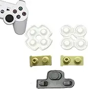 1 Set Silicone Conductive Rubber Pads Replacement for Playstation 3 PS3 Controller Parts for dualshock 3 L1 R1 L2 R2 Adhesive Button Changing Keypad Repair Replacement Part Tool Kit(PS3)