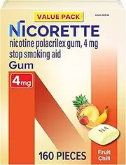 Nicorette Nicotine Gum Fruit Chill 4 milligram Stop Smoking Aid 160 count
