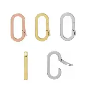 10K 14K 18K Gold Platinum or Silver Elongated Charm Bail Bail Pendant Charm Drop