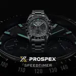 【SEIKO 精工】PROSPEX SPEED TIMER 夜視全黑熊貓太陽能手錶-39MM 送電風扇 禮物(V192-0AF0SD/SSC917P1)