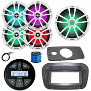 Infinity Radio,Adapter,Spa Bezel,ANT, LED Sub, 4x 6.5" 225W LED White Speaker