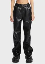 [The Ragged Priest] Faux Leather Rider Pants