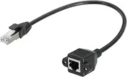 uxcell Male to Female 5e Network Cable Extension Wire M3 20CM Length Waterproof for Home Office Networks with Ears
