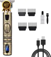 Cordless Zero-Gap Hair Clippers LCD Beard Trimmer Kit Men Women Rechargeable