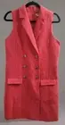 NWT JASON WU Button Detail Orange Boucle Tweed Sleeveless Blazer Dress Sz M $325