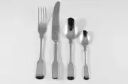 New Stainless Steel Old English Fiddle 4 Piece place Setting Made in Sheffield